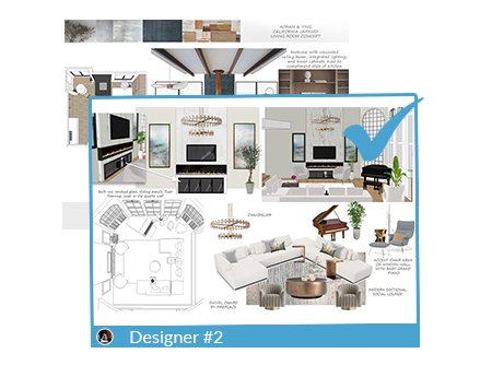 Multiple concepts from Decorilla online interior design services