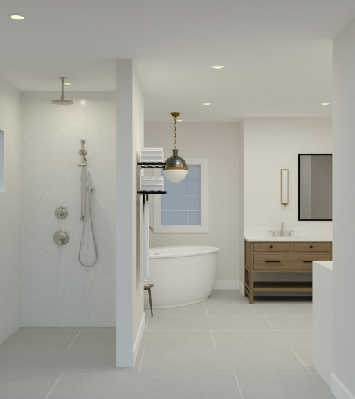 Online design Modern Bathroom by Lauren K. thumbnail