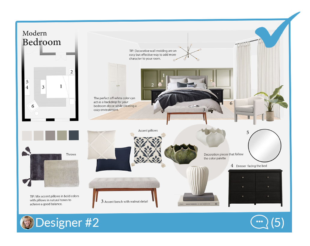 virtual interior design concepts from multiple designers