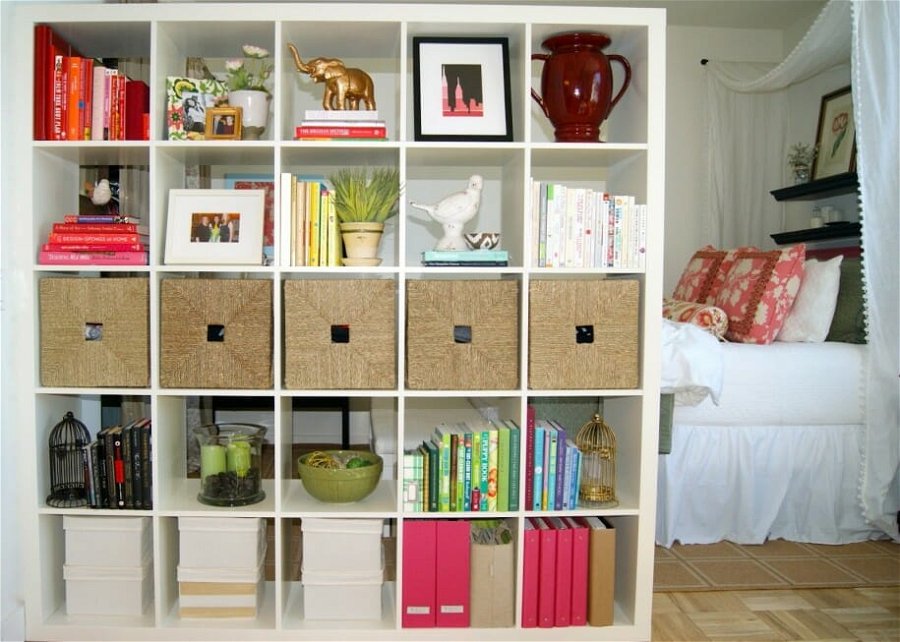 Indoor-Plant-Small-Bird-Cages-Rattan-Decorations-Bookcase-Ikea-Room-Dividers-Ideas