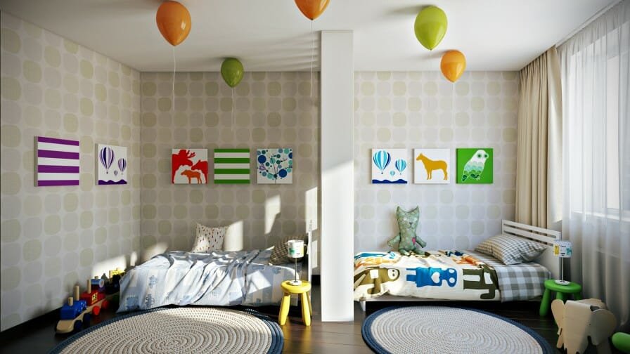 Shared-kids-room dividers