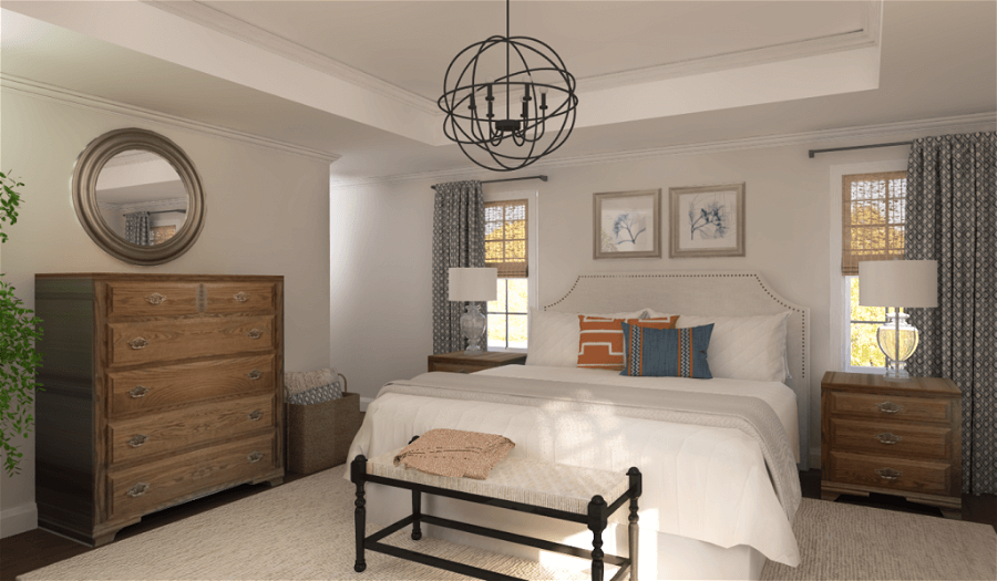 Master bedroom ideas Decorilla rendering