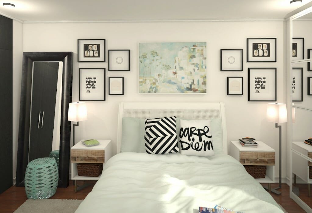Online interior design help for a modern bedroom