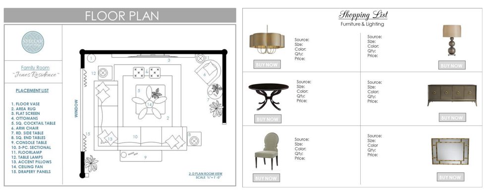 servicii de design interior Online Stellar floorplan