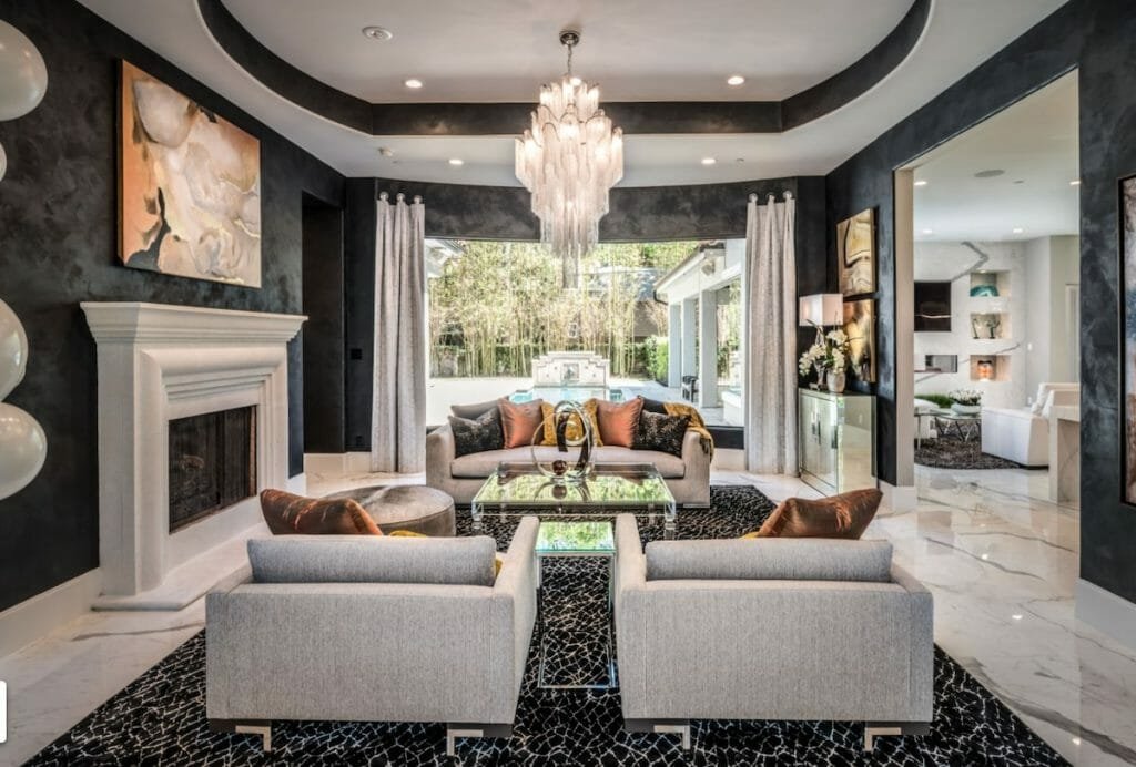 Swanky Living Area By Houzz Interior Designers Houston The Design Firm 1024x692 