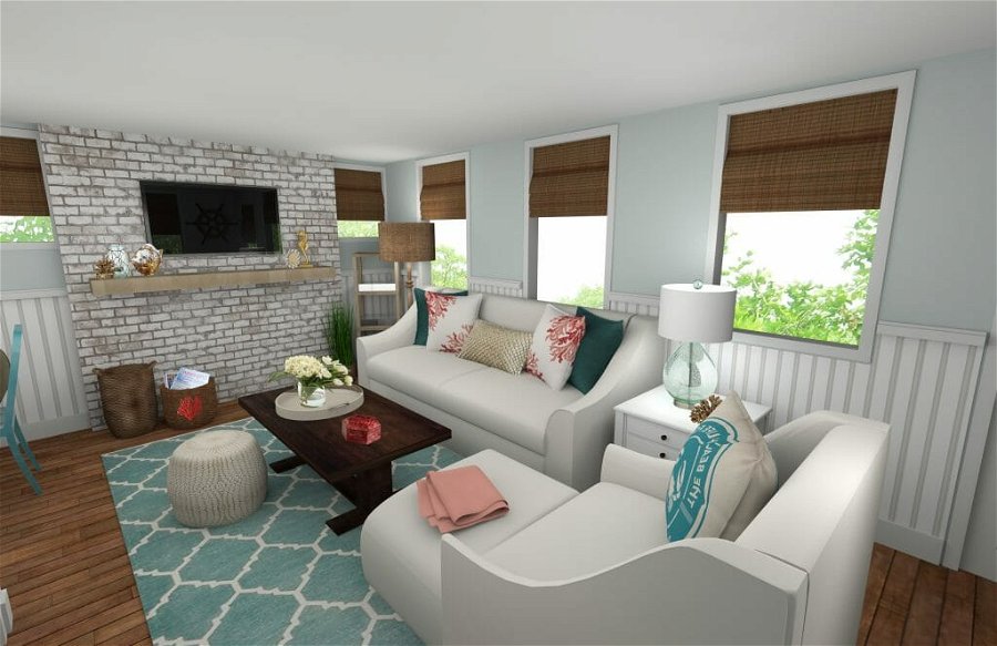 online interior designer beach style living room 