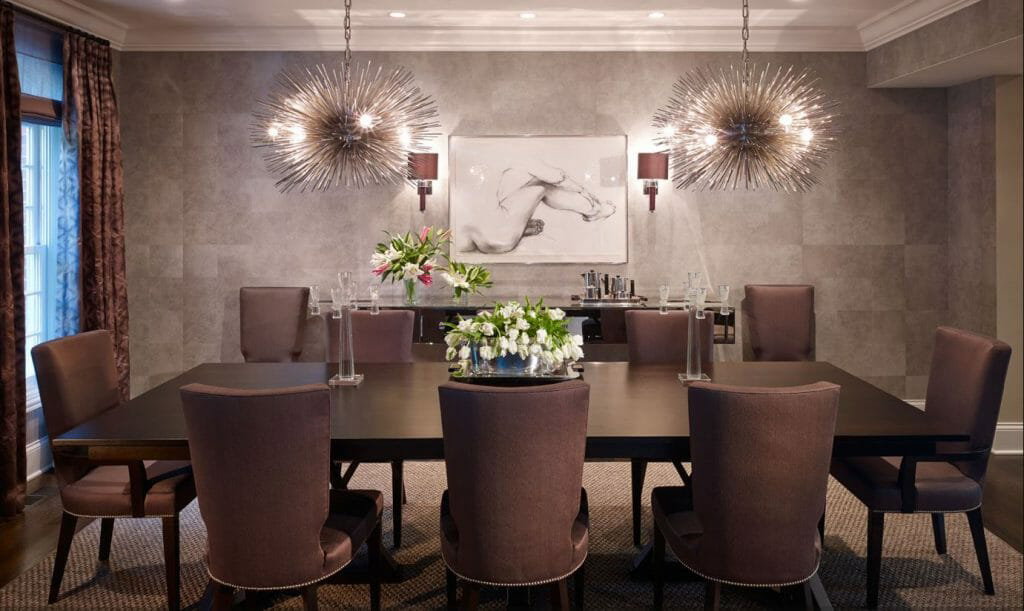 Top Chicago Interior Designers Stephanie Wohlner Monochromatic Dining Room 1024x611 