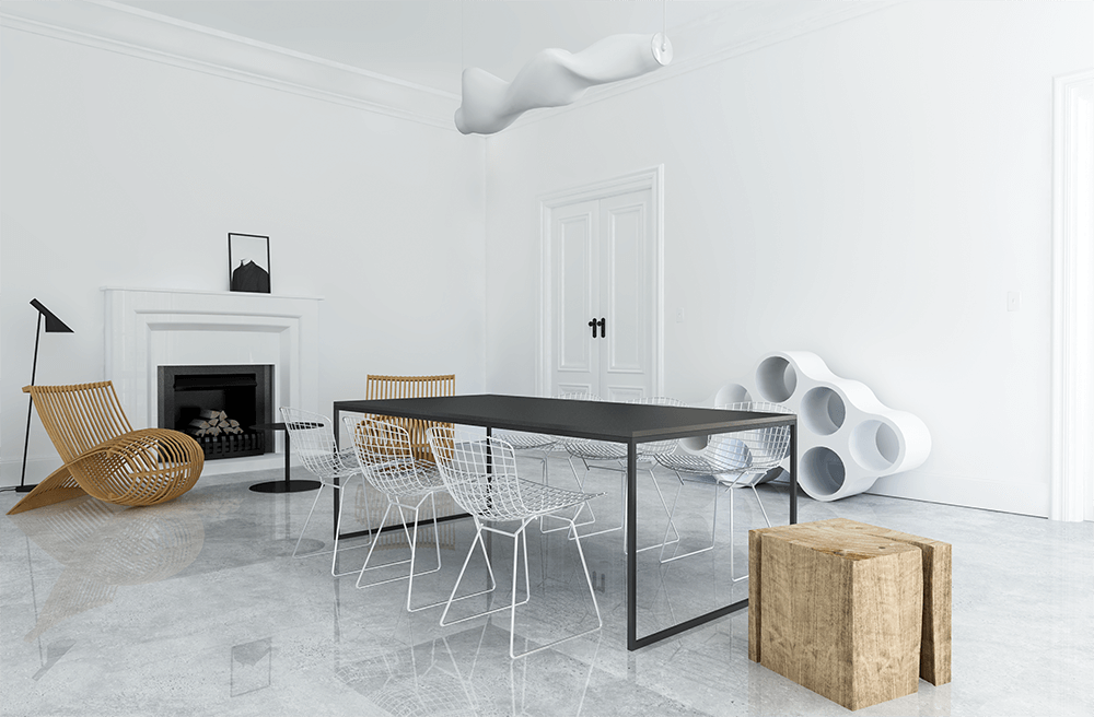 Clean Scandinavian interior design 