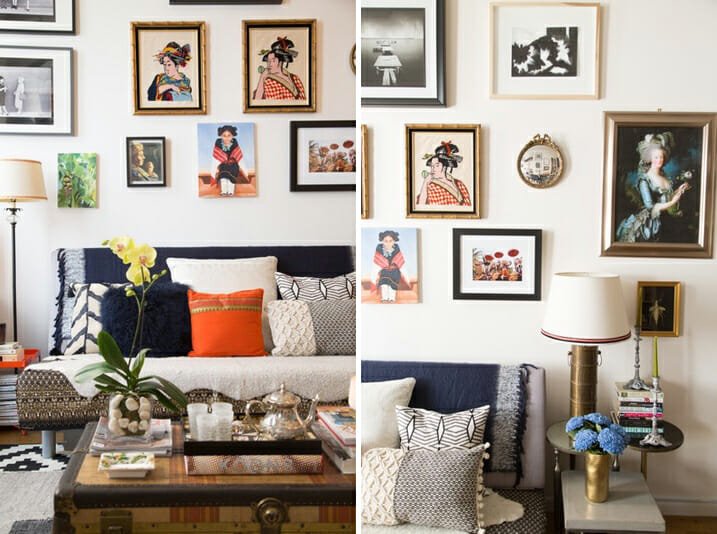 large gallery wall layout