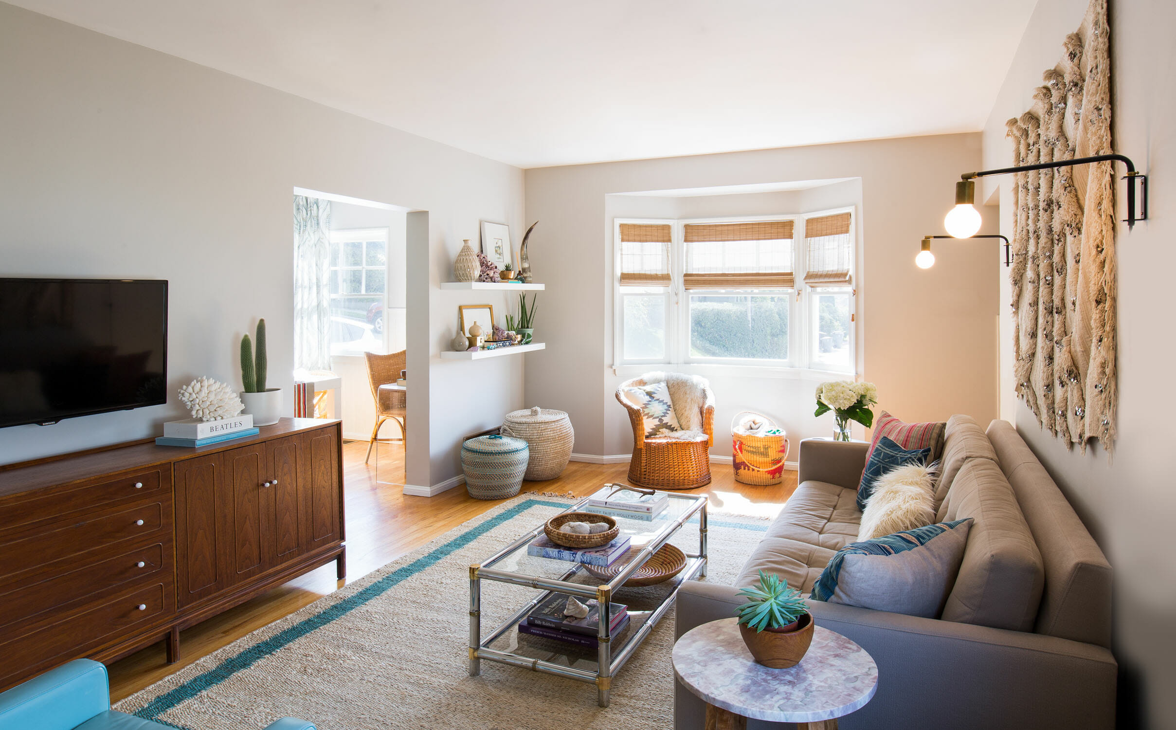 eclectic minimalist living room