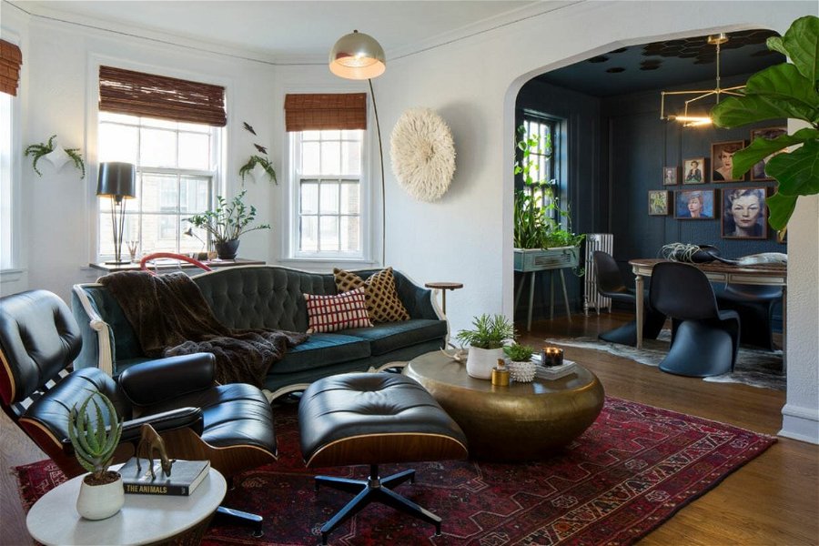 eclectic studio apartment online design