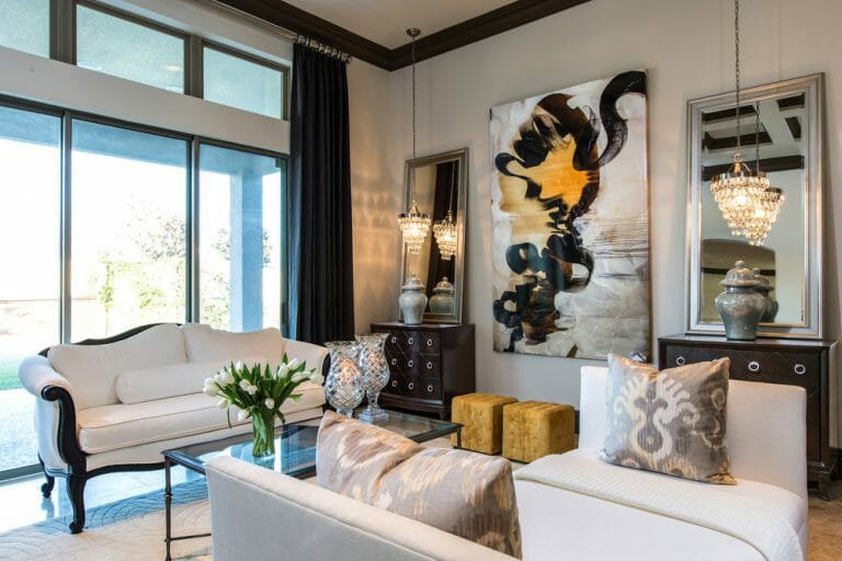 Hire A Interior Designer In Orlando Glam Living Room Tina Marie Design 768x512 