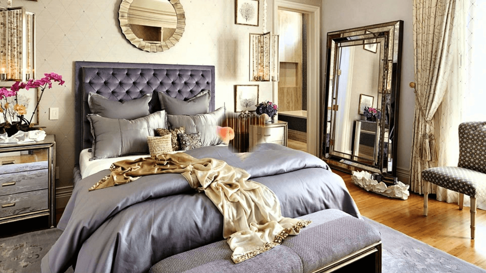 Before & After: Romantic Bedroom Online Interior Design by top San Angelo interior decorators