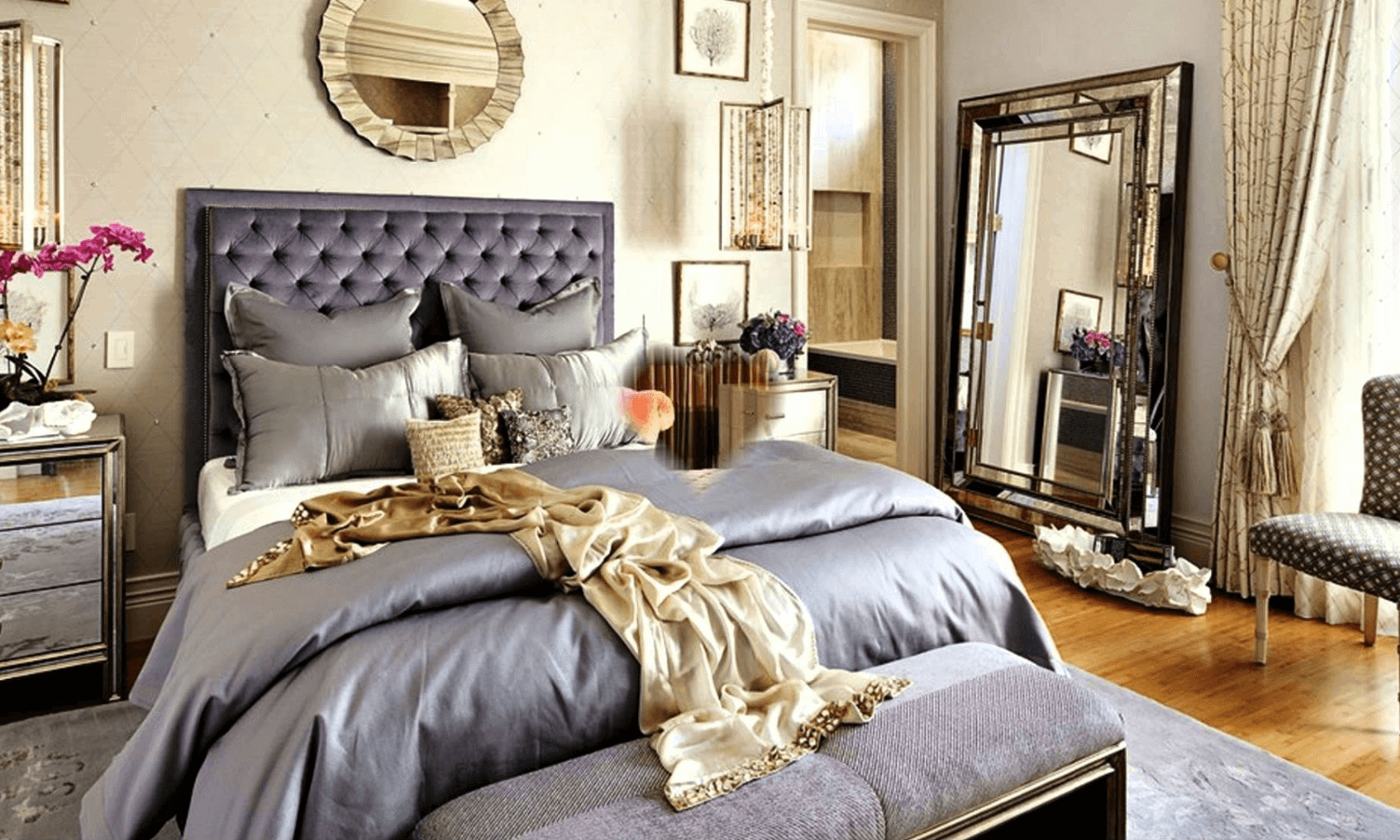 Before & After: Romantic Bedroom Online Interior Design by top Abilene interior decorators