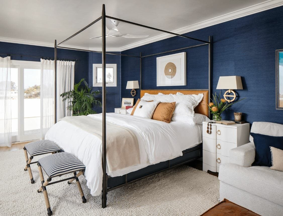 coastal interior design style bedroom