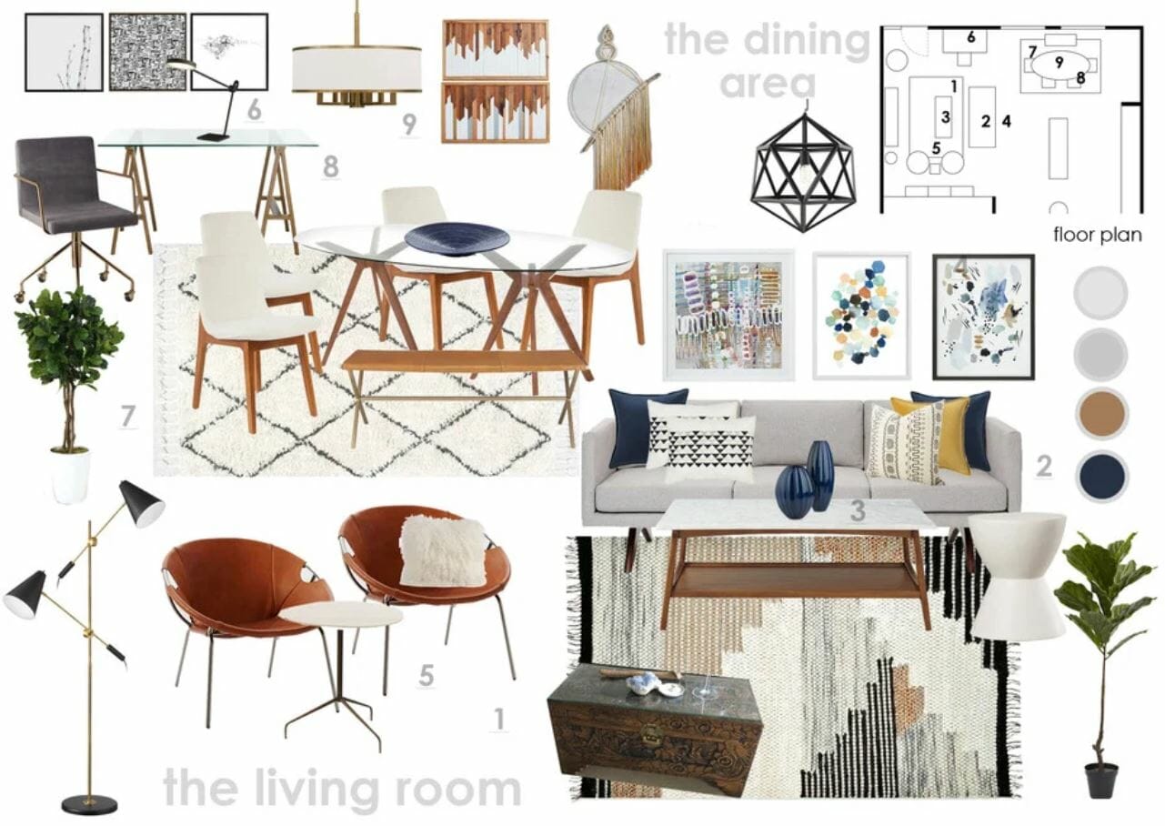 Before After Rustic Scandinavian Living Room Design