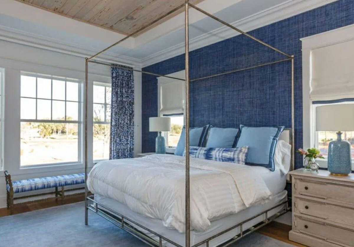 Küsten Hauptschlafzimmer Dekor Ideen - Schone Naturliche Holz Kopfteil