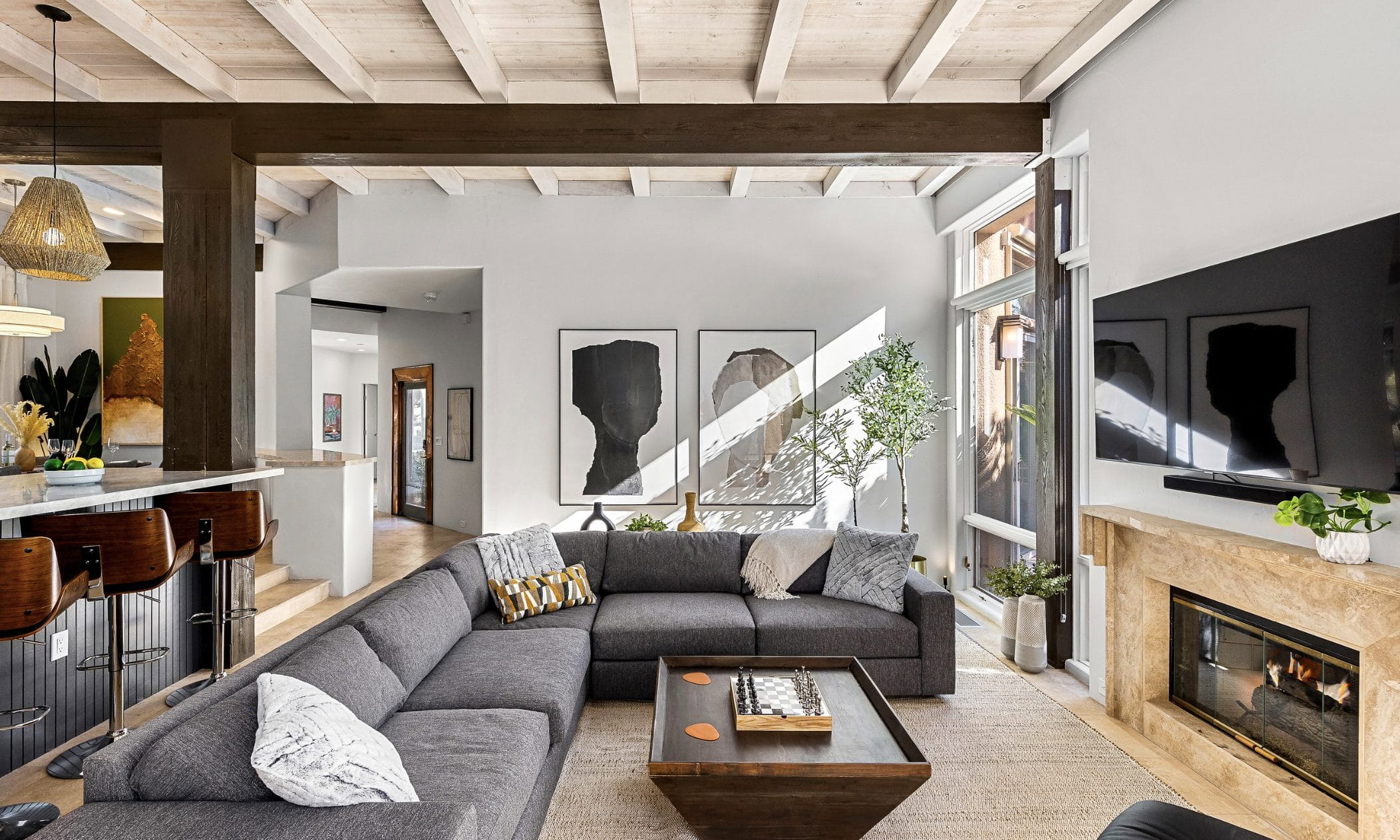 Before and After: Modern Rustic Home Design Online by top Pensacola interior decorators