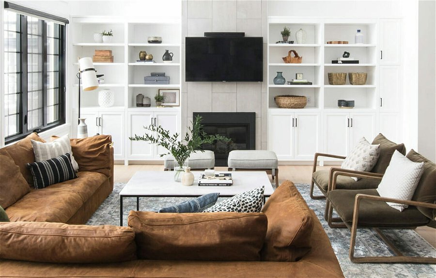 Modern Rustic Home Design Cozy Living Room