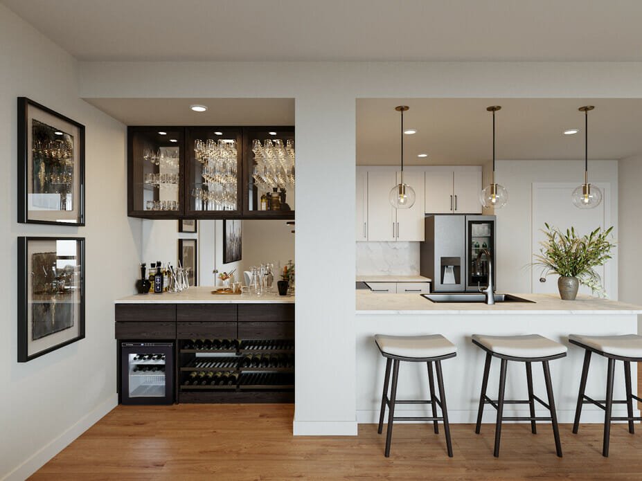Transitional kitchen by Decorilla online interior designer, Liana S.