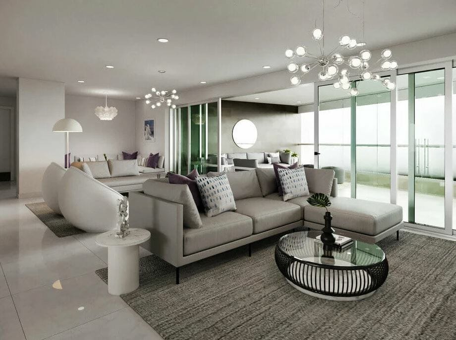 condo living room layout