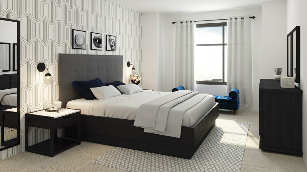 Luxury bedroom with modern apartment decor ideas by Tiara