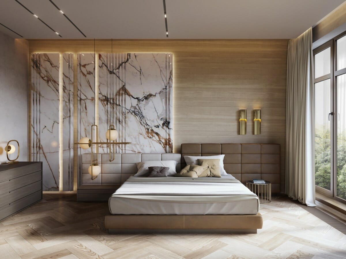 Luxury Interior Design Top 10 Insider Tips To A High End Interior   High End Bedroom Interior Design Featuring Wood Marble And Leather 