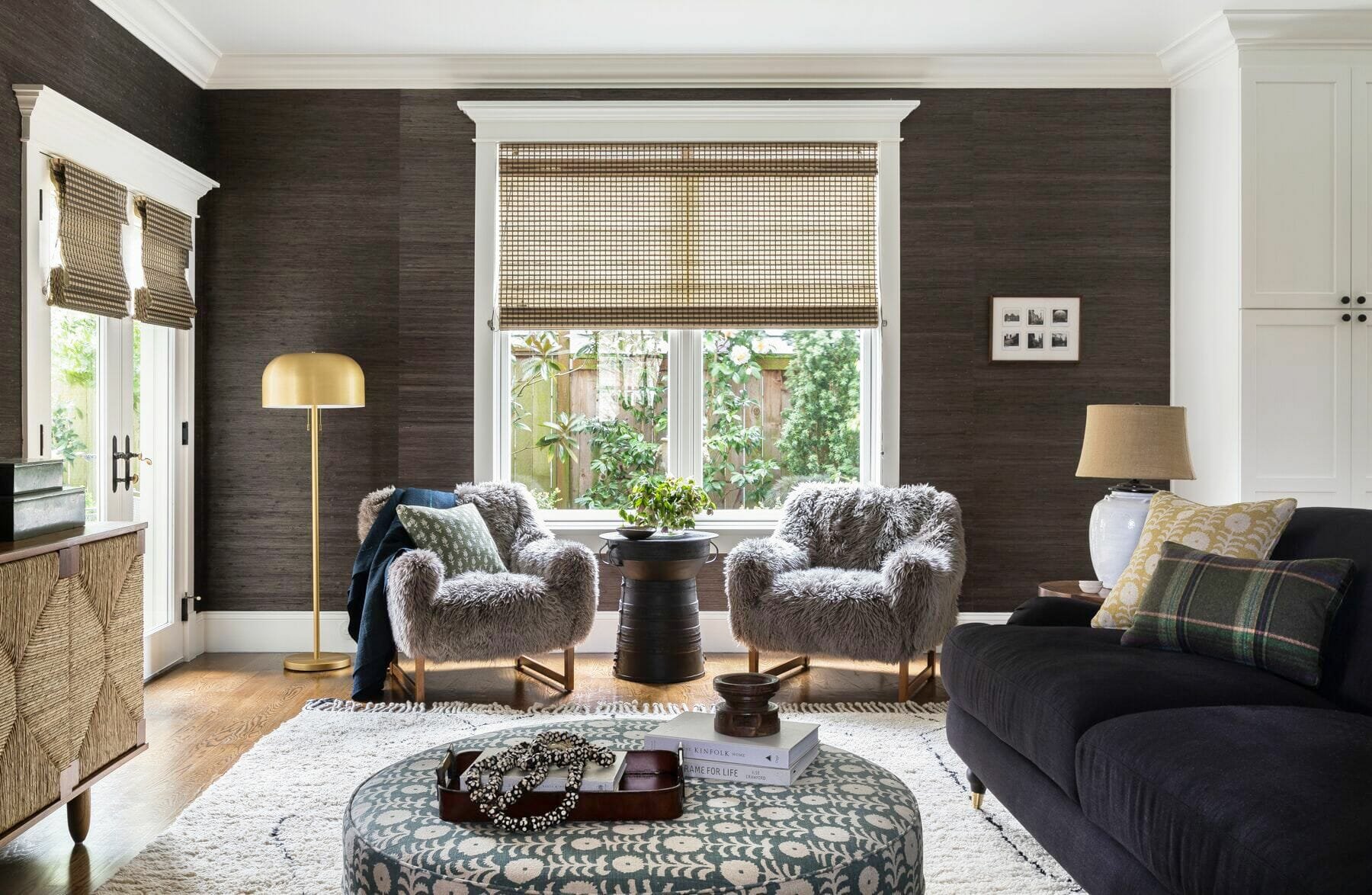 seagrass wallpaper living room