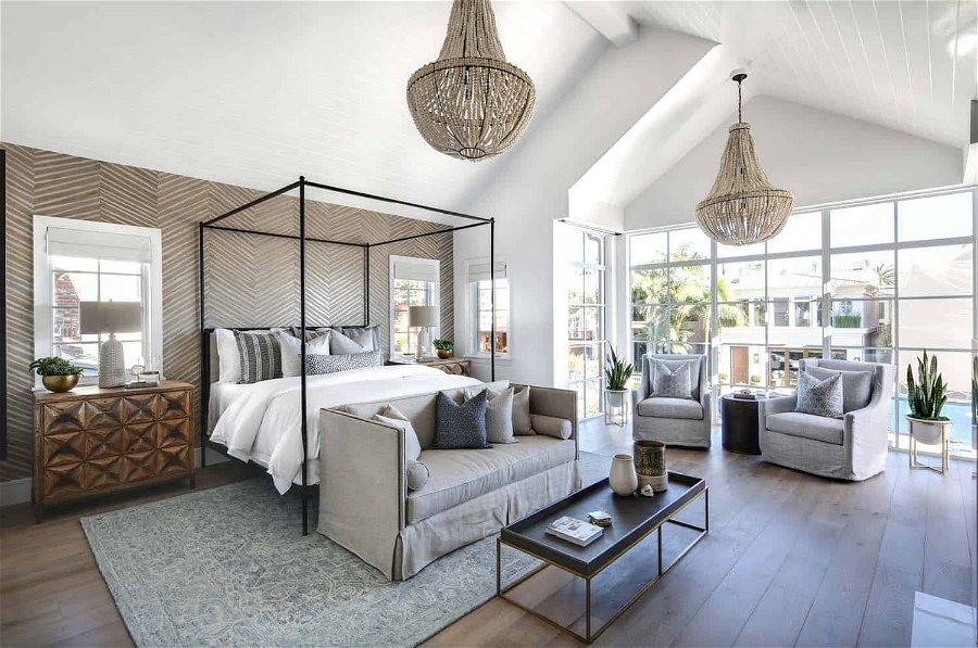 coastal chic bedroom modern