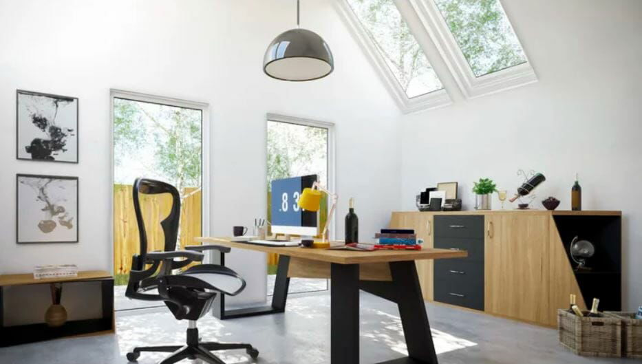 Modern home office design as part of home office allowances Fares N