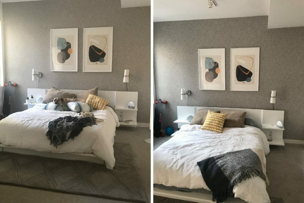 Before & After: Modern Men's Bedroom Interior Design | Decorilla
