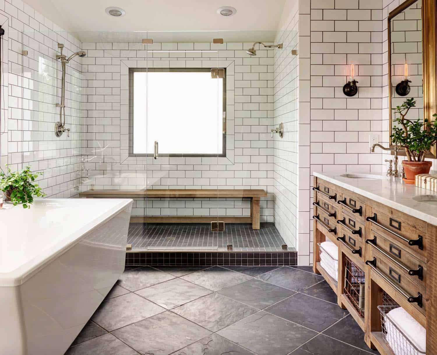 Modern farmhouse decor for bathroom