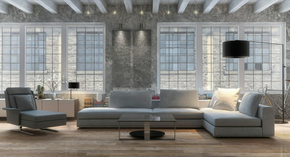 Industrial living room decor