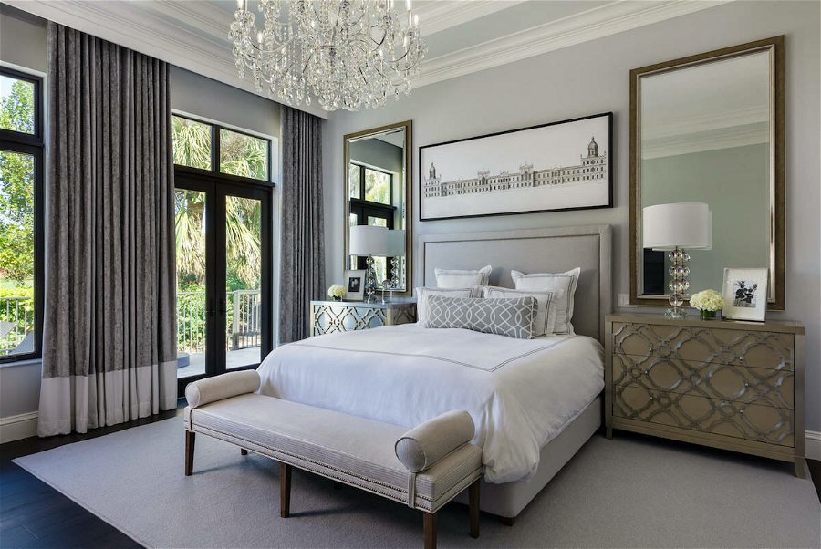 Transitional style home with touches of glam