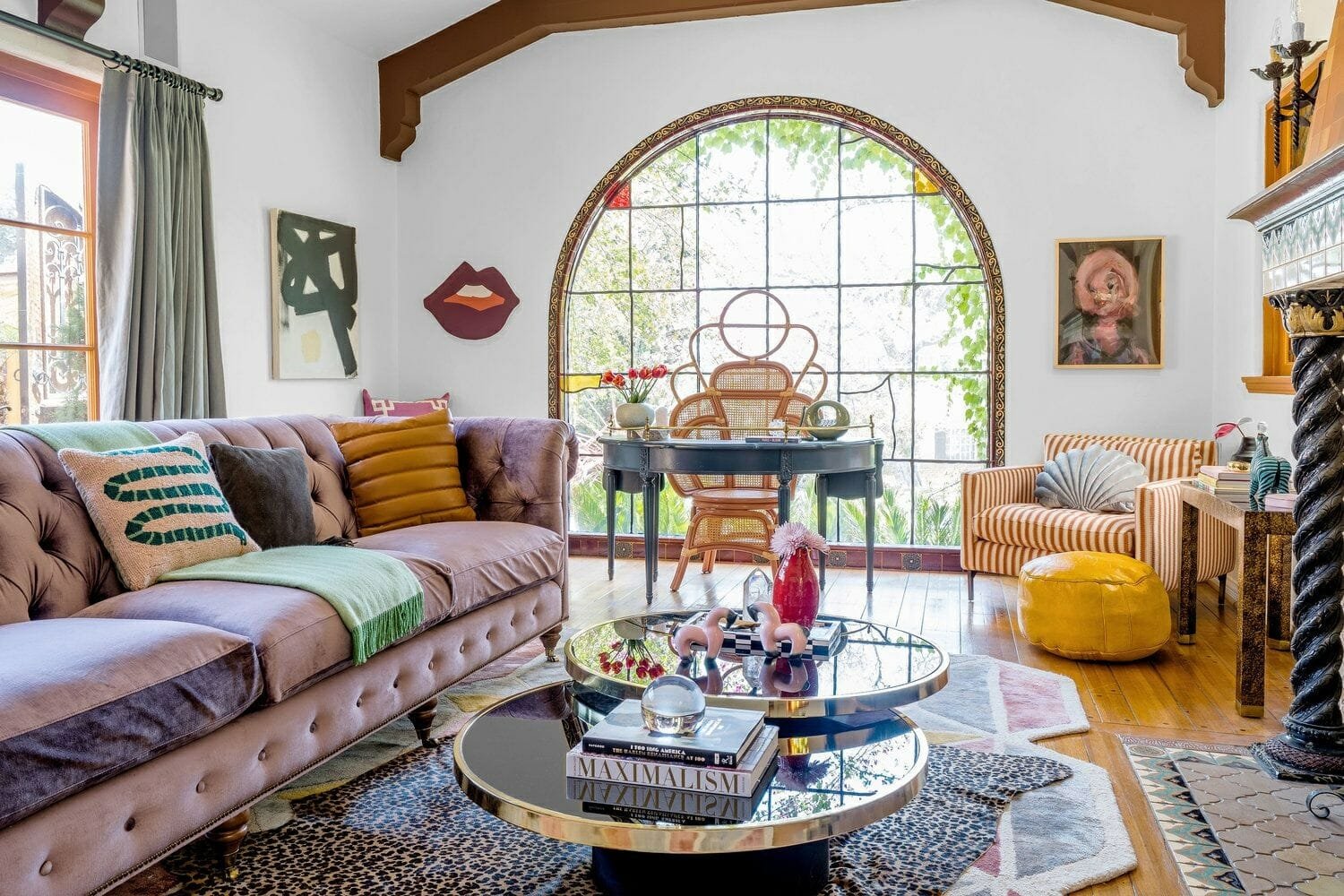 Before & After: Vintage Eclectic Living Room | Decorilla Online