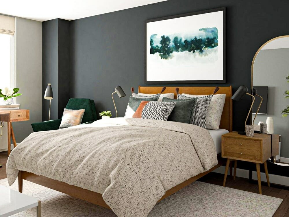 Dormitorio por sitio web de diseño de interiores - Modsy