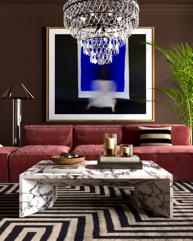 Eclectic living room decor style by Decorilla designer, Marya W.