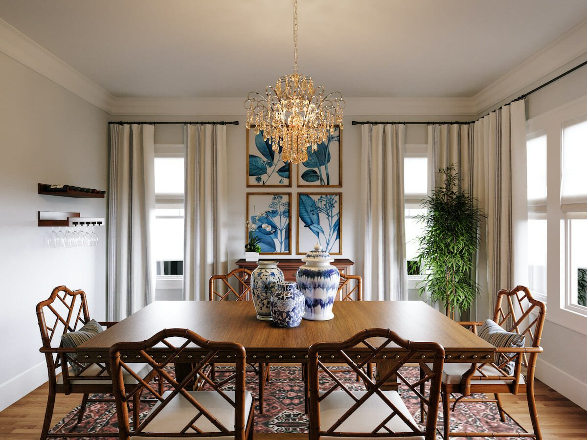 Formal dining room online interior design