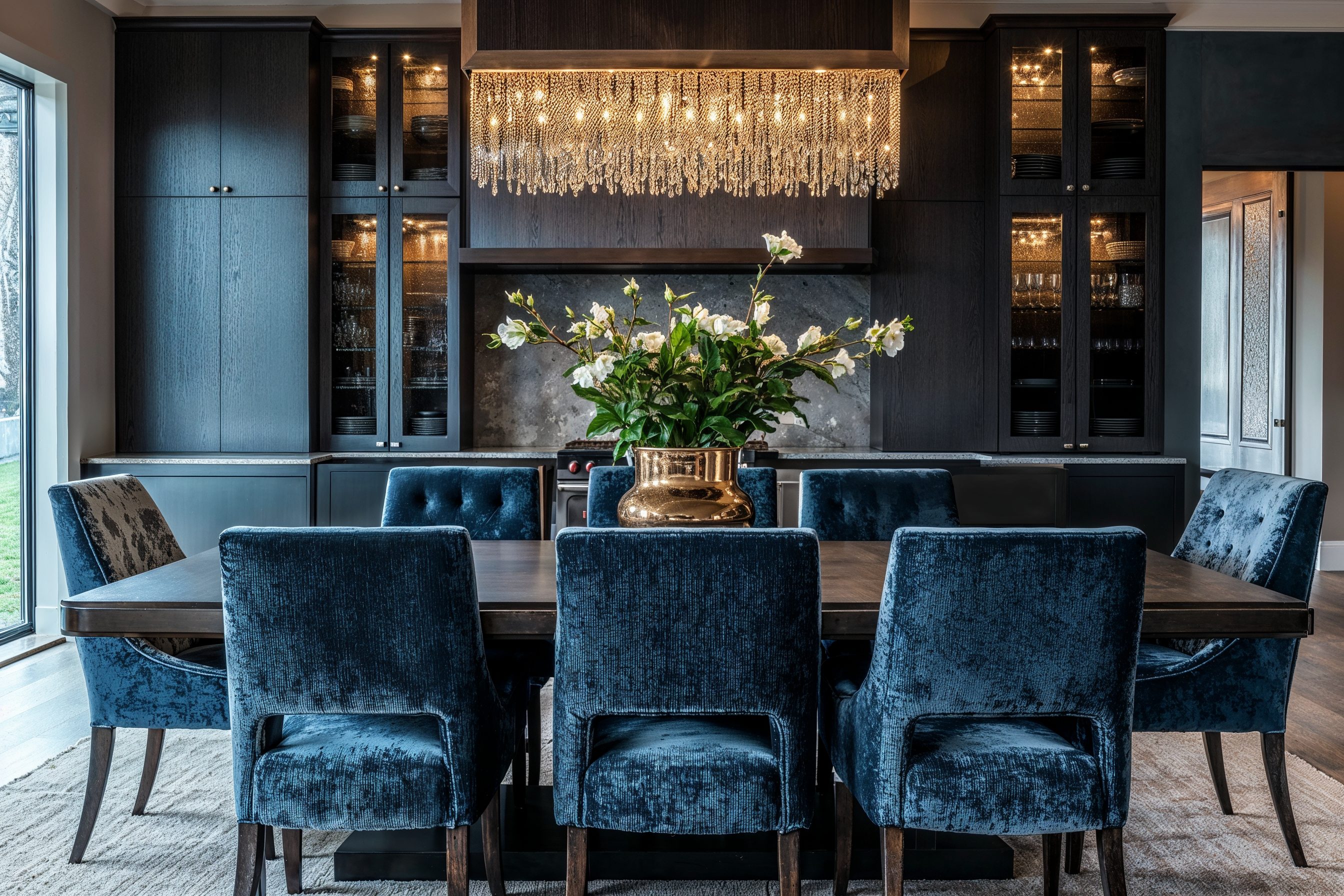 Antes & Después: Comedor Transicional Perfecto para Recibir por los mejores decoradores de interiores en Lakeland