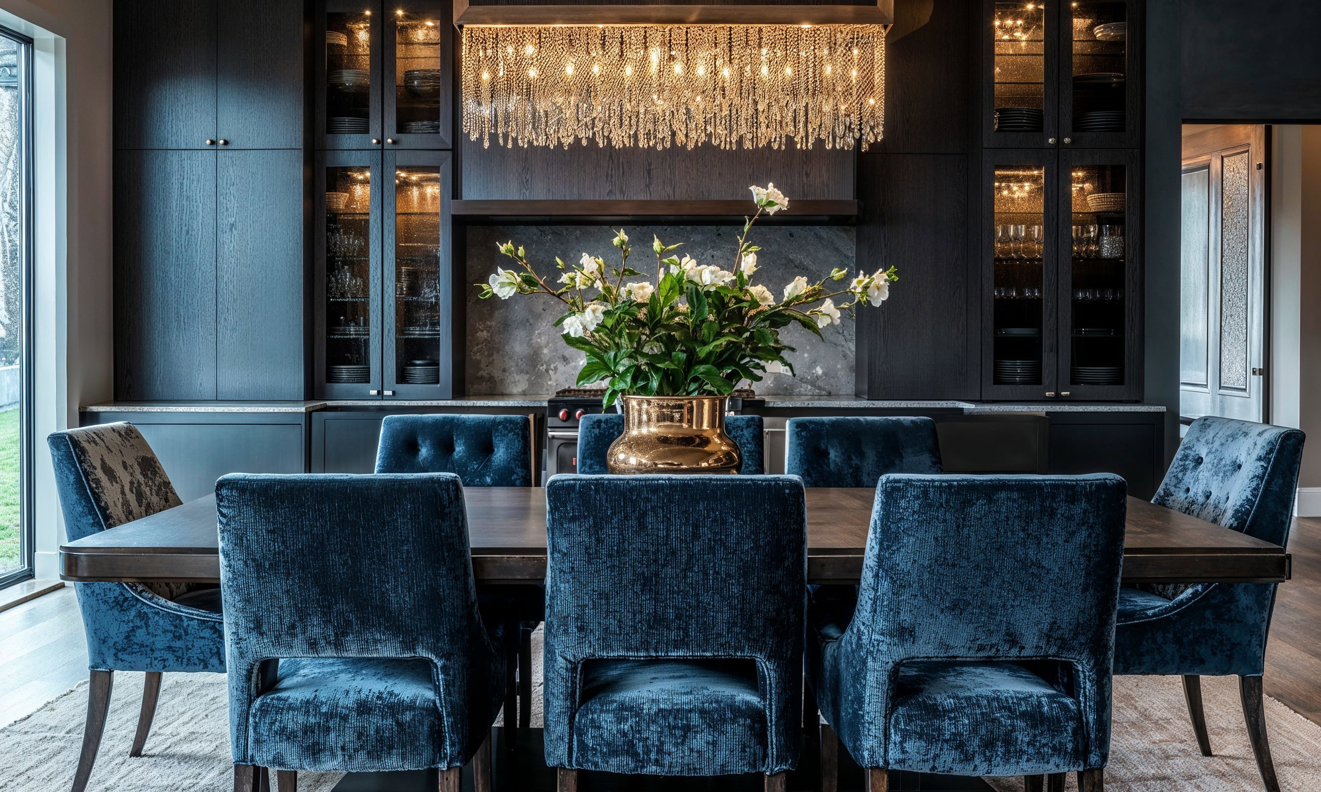 Antes & Después: Comedor Transicional Perfecto para Recibir por los mejores decoradores de interiores en Lakeland