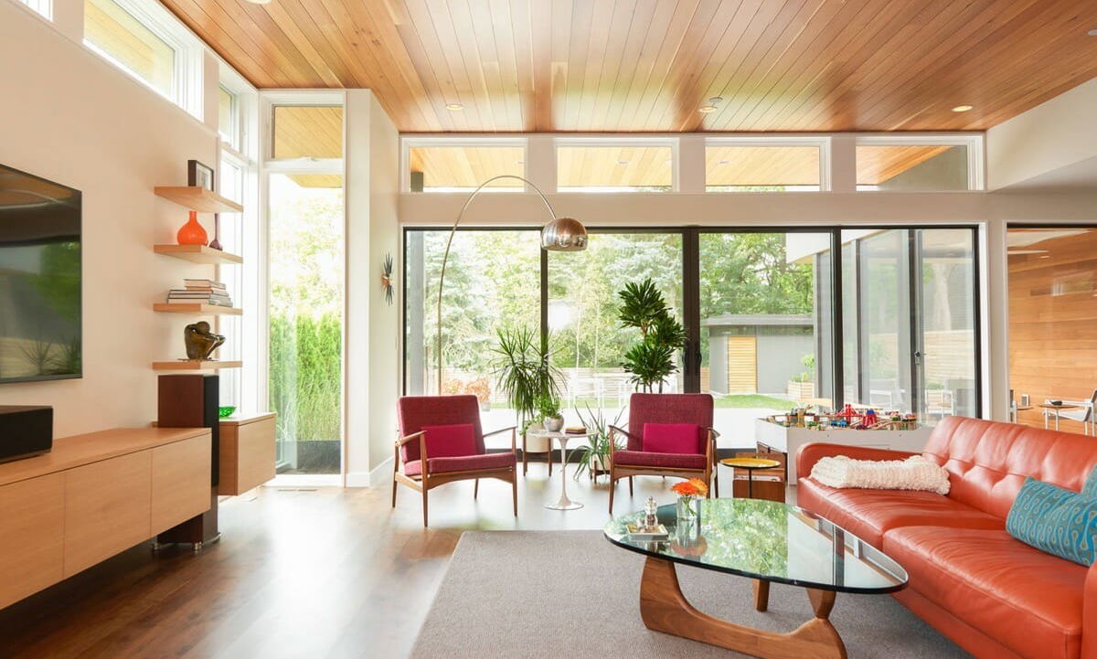 Before & After: Colorful Mid-Century Modern Design by interior decorators in Jacksonville, Florida