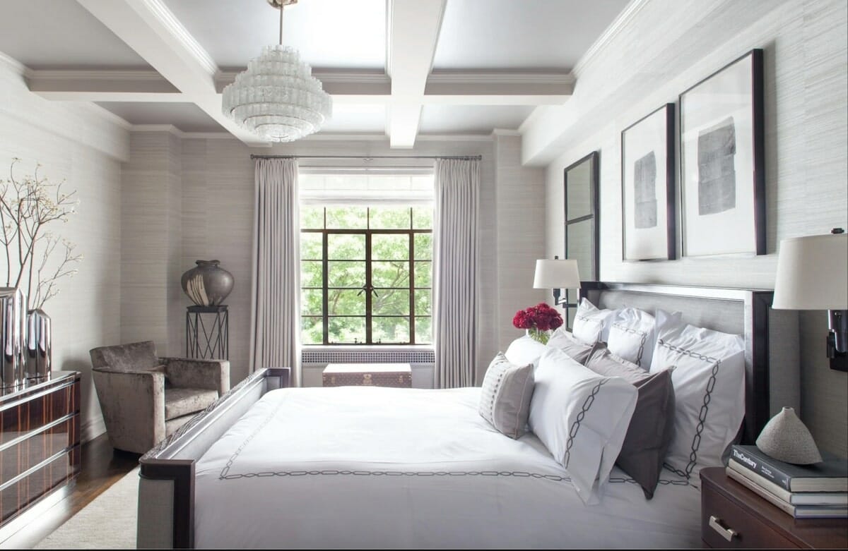 Before & After: Tranquil Grey Bedroom Ideas by interior decorators in Newark, New Jersey