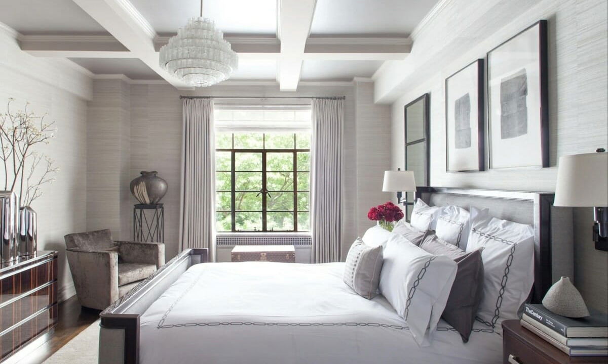 Before & After: Tranquil Grey Bedroom Ideas by interior decorators in Elizabeth, New Jersey