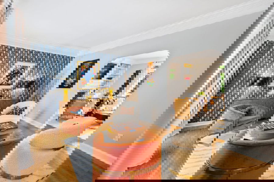 Colorful modern apartment design by Decorilla designer, Sierra G.