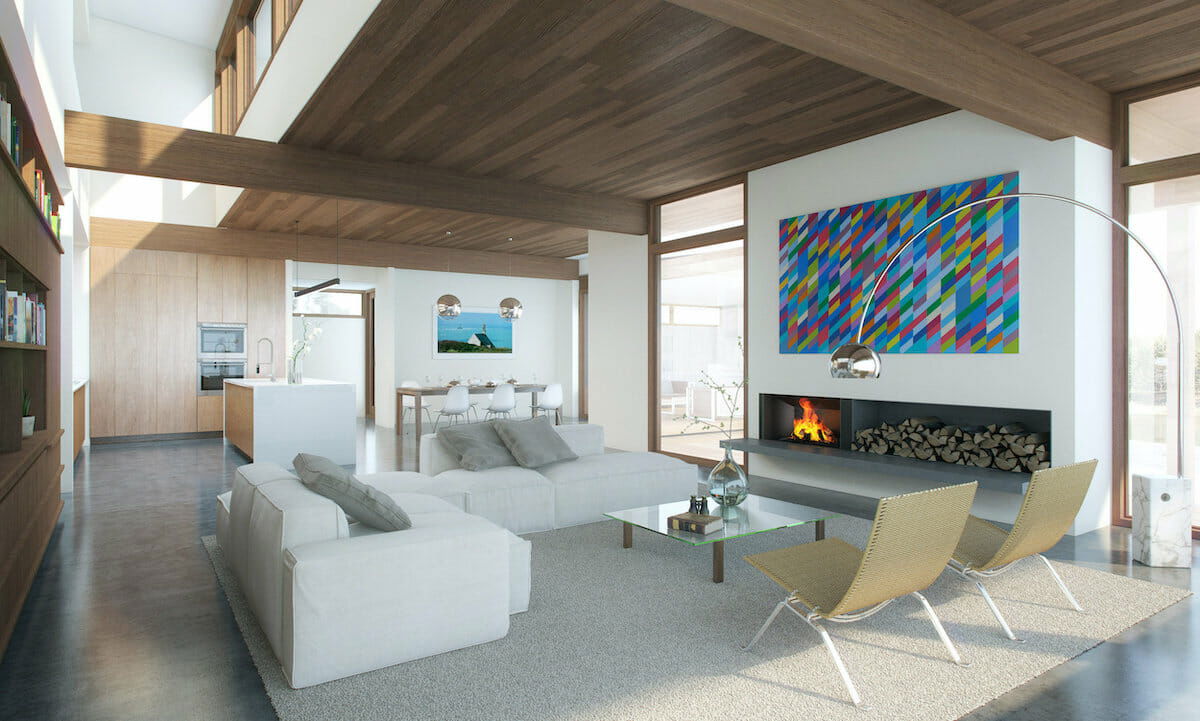 Before & After: Mid-Century Modern Dining and Living Room by interior decorators in Surprise, Arizona