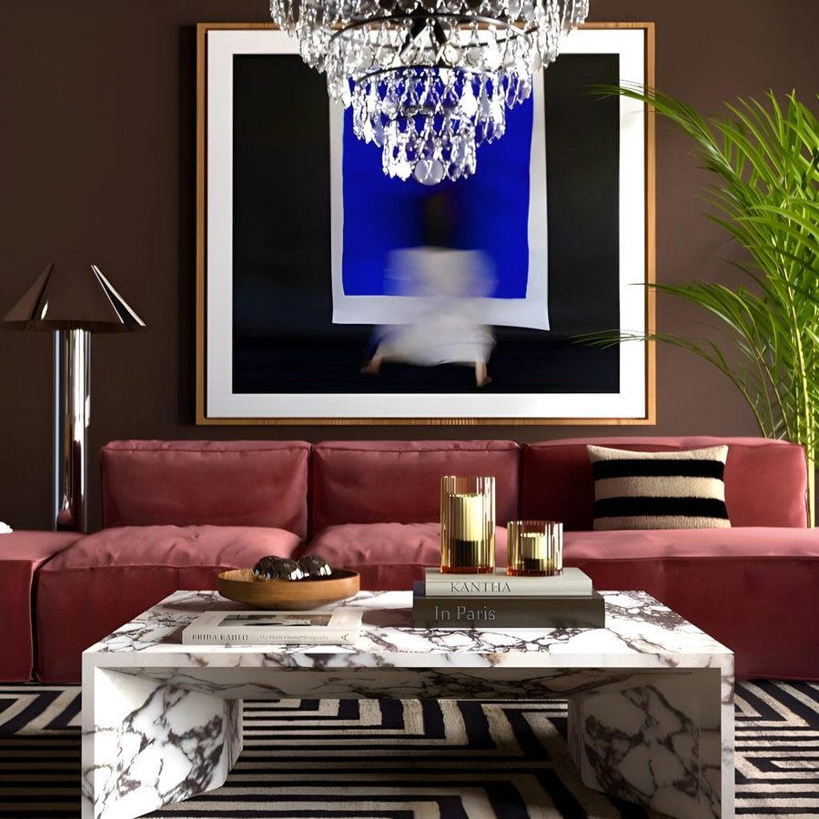 Moody eclectic glam interior by Decorilla designer, Marya W.