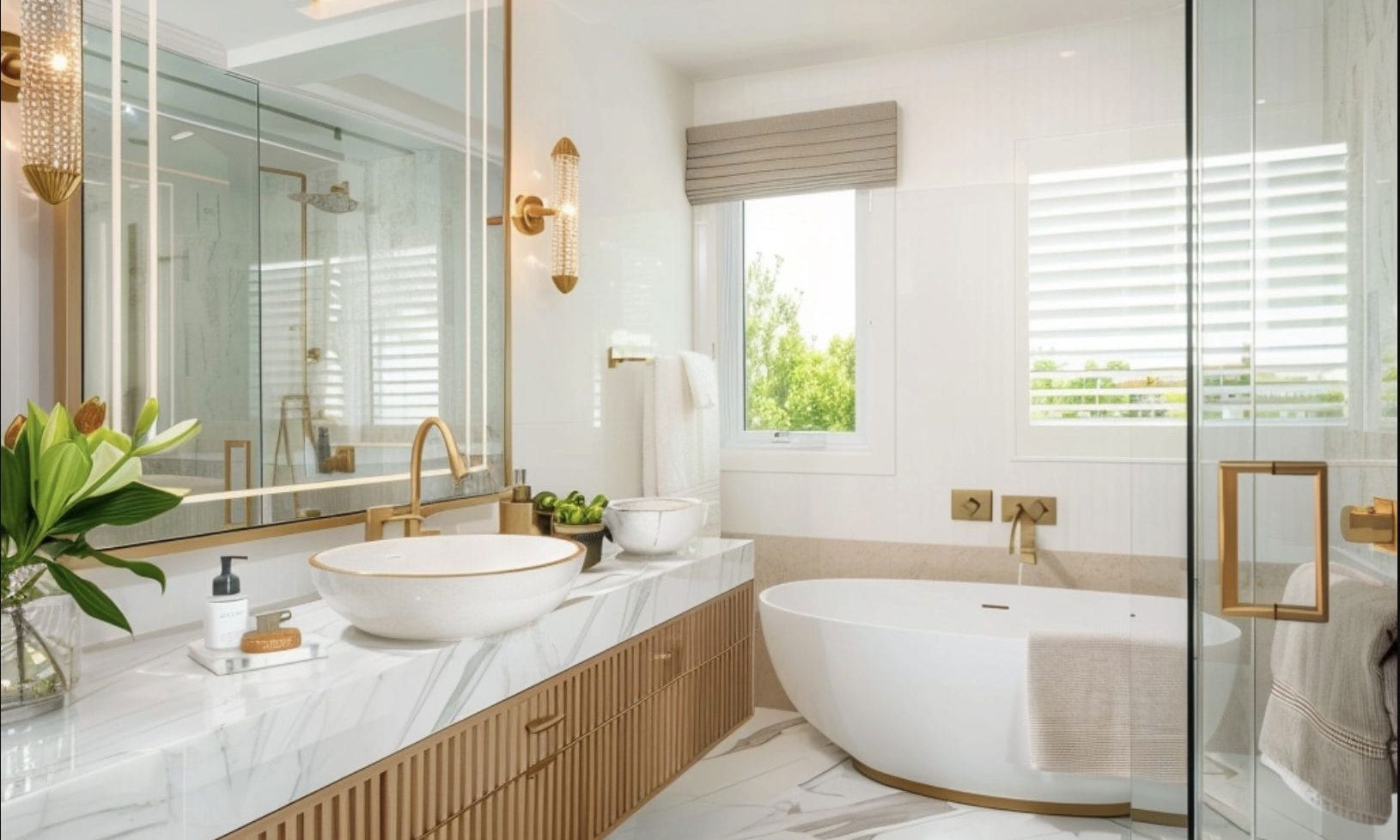 Before & After: Transitional Master Bathroom by affordable Chicago interior decorators