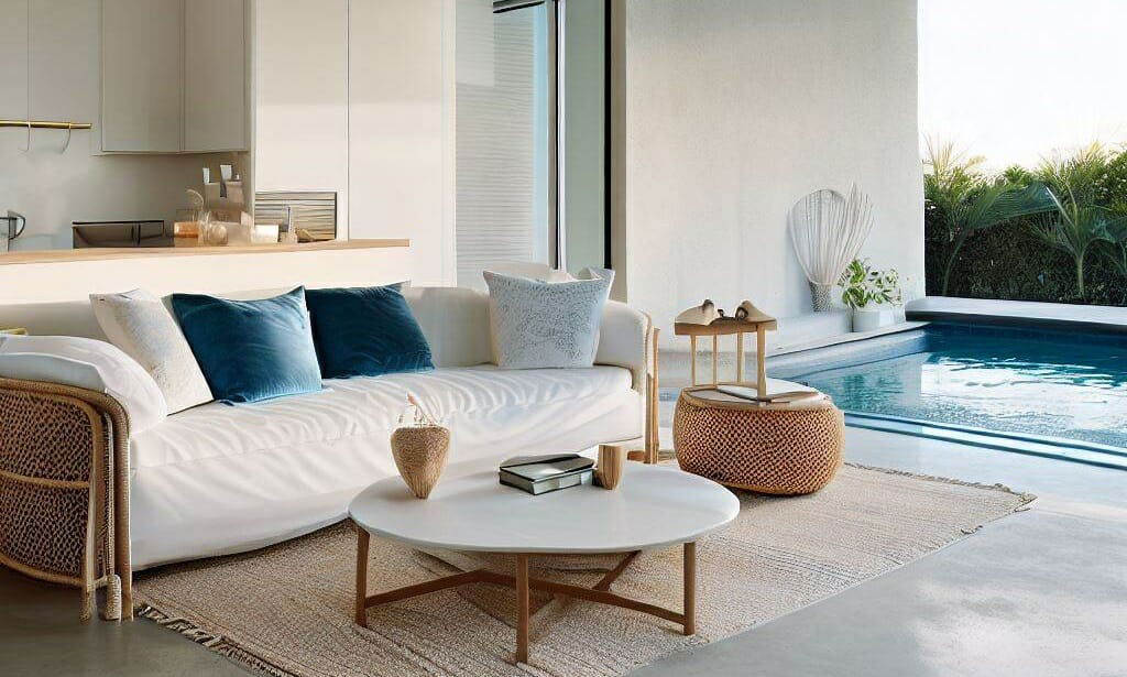 Before & After: Small Pool House with a Bathroom by affordable Chico interior decorators