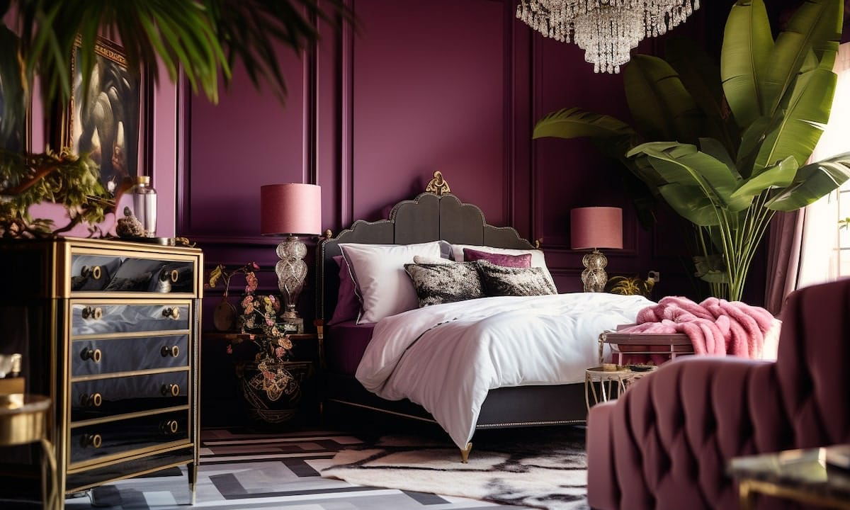 Before & After: Vintage Bedroom Design with Eclectic Decor by interior decorators in Lake Forest, Illinois