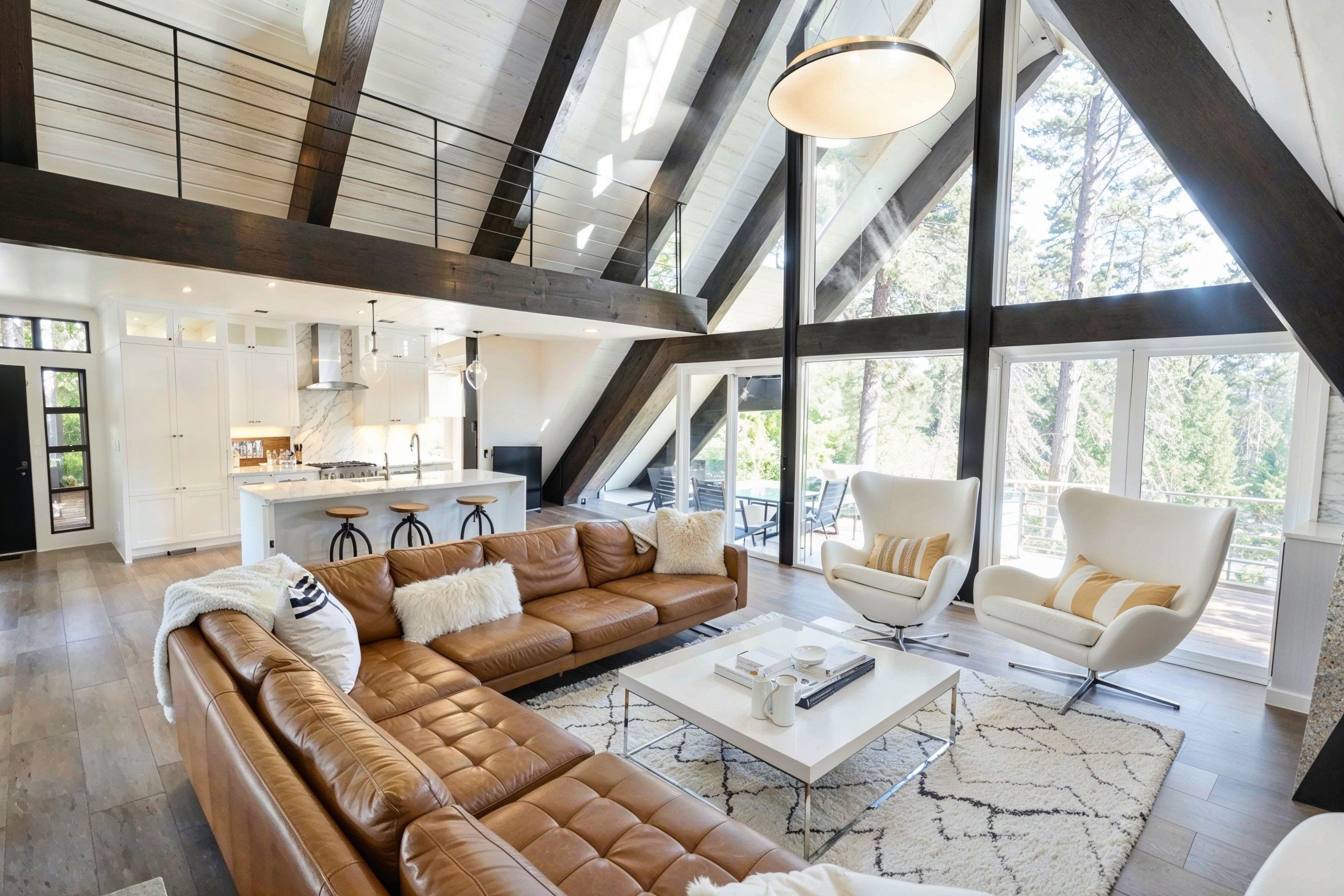 Before & After: A-Frame Cabin Interior by affordable Portland interior decorators